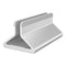Mastersøn zilveren verticale laptop standaard, aluminium houder voor MacBook en laptops, ideale match voor een minimalistische werkplek. #zilver